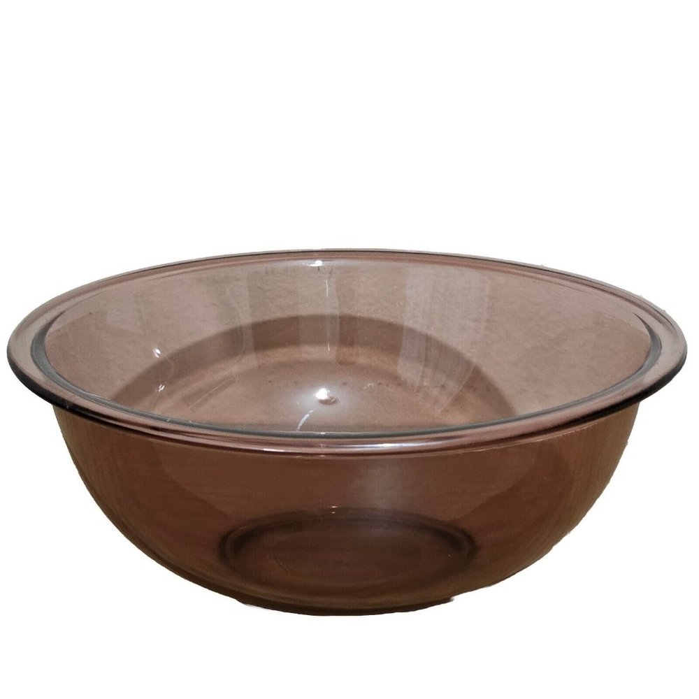 Pyrex Cranberry Nesting Mixing Bowl 2.5qt Made in USA Visions glass